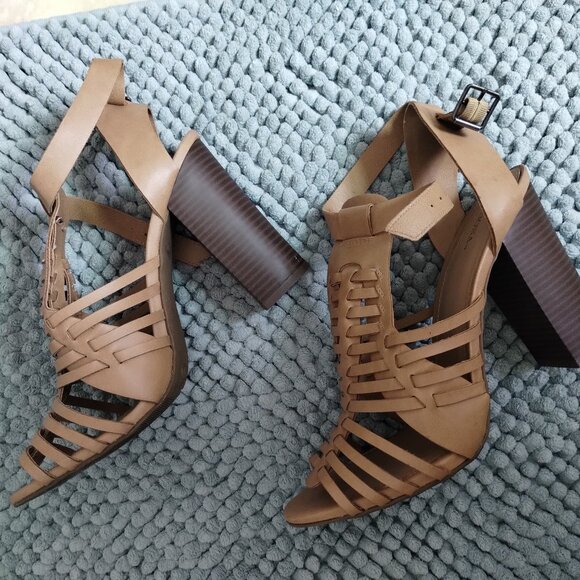 Tan Merona Heels, 4inch Boho/Maximalist ✨ - Picture 2 of 5